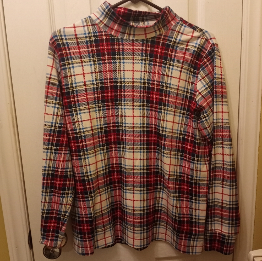 COPY - Land's End Plaid Turtleneck